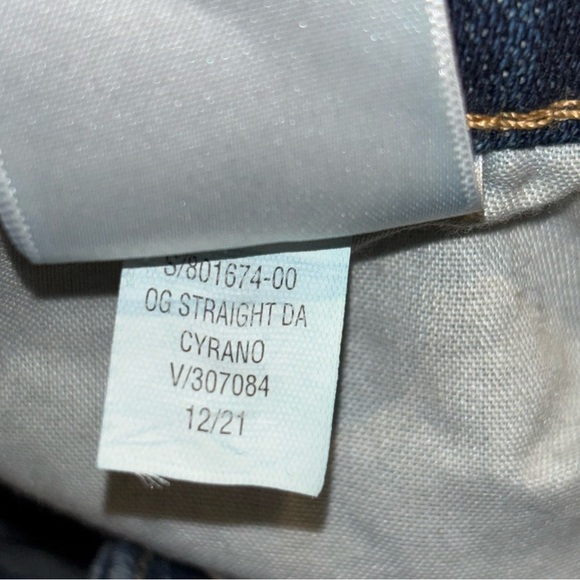 Old Navy Blue Denim High Rise O.G. Button Fly Straight Jeans Size 6 - Picture 13 of 15